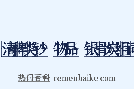 清稗类钞·物品·银骨炭组词是什么意思的图片